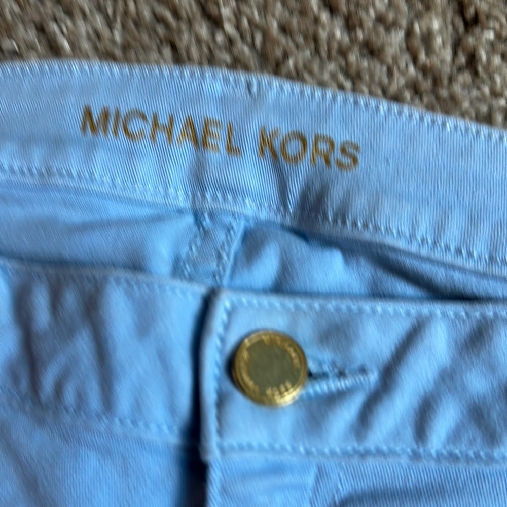 Michael Kors Blue Ankle Cropped Jeans Classic Style - Picture 3 of 5